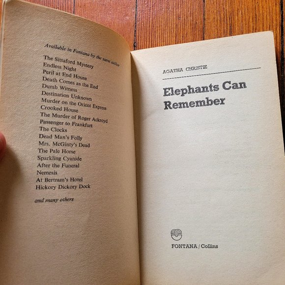 Vintage Agatha Christie - Elephants Can Remember 1975 - Picture 4 of 5